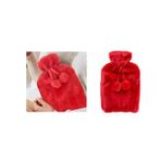 Sıcak Su Torbası Ponponlu Kırmızı 26X17X2Cm 750Ml