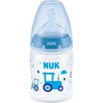 Sıcaklık Göstergeli 150 ml Mavi Plastik Biberon, Güvenli ve Kullanışlı Tasarım - Ahşap - Ceviz