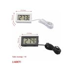 Sıcaklık Isı Termometresi Mini Dijital Isı Ölçer Ntc Sensör -50c 110c Buzdolabı Akvaryum Oda