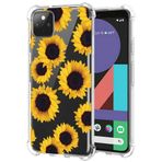 sidande Pixel 4 Kılıf [4XL'e Uygun Değil], G020M G020I Kız ve Kadınlar için Kılıf, Şeffaf Çiçek Yumuşak Esnek TPU İnce Telefon Koruyucu Kılıf Kapak Google Pixel 4 (Ayçiçeği) için