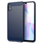 Sidande Redmi 9A M2006C3LG/Redmi 9i M2006C3LII Kılıf, Xiaomi Redmi 9A için Darbeye Dayanıklı Karbon Fiber TPU Kauçuk Koruyucu Kılıflar Ultra İnce Telefon Kılıfı Lacivert