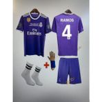 Sidas 20016/17 Sezon Cardif Ligi Mor Sergio Ramos Çocuk Forma Takımı - 18-Mor - 7 - 8 Yaş