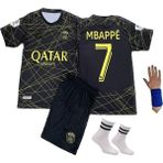 Sidas 22/23 Sezon Mbappe Psg Gold-Siyah Çocuk Forma Takımı - 6 - 7 Yaş