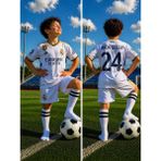 Sidas .arda.güler .real. Madrid. 24 Numara Beyaz Renk Çocuk Forma Takımı - 5 - 6 Yaş