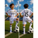 Sidas Real.madrid. Ardaa.gülerr.15 Numara Çocuk Forma Takımı - 5 - 6 Yaş - Beyaz