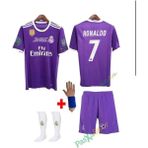 Sidas Real. Madrid. Ronaldo Mor 2017 Cardif Ligi Çocuk Forma Takımı 4 Parça - 10 - 11 Yaş
