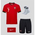 Sidas Ronaldo Portekiz Kırmızı Renk Unisex Çocuk Futbol Forma - 105 - Kırmızı - 12 - 13 Yaş