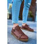 Side Buckle Günlük Erkek Ayakkabı Taba