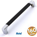 Side Kulp Mobilya Mutfak Dolabı Çekmece Dolap Kulpları Kapak Kulpu Kulbu Siyah 160 mm Metal