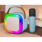 Sidens Store K12 Kablosuz Bluetooth Hoparlör Karaoke Mikrofon 5 Ses Efektli Rgb Hd Stereo Ses Usb/sd/fm - Mavi