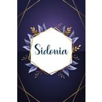 Sidonia: Taccuino personalizzato con il nome Sidonia | Regalo di compleanno per moglie, mamma, sorella, figlia ... | Foglie blu | 110 pagine a righe, Piccolo formato 6x9 pollici (15,24 x 22,86 cm)