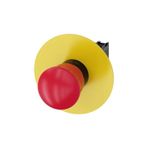 Siemens 3SU1100-1HB20-1CF0 Çevir-Kur 1NC 40mm Sarı Plakalı Komple Acil Stop Mantar Buton