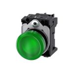 Siemens 3SU1152-6AA40-1AA0 24 AC/DC Metal Komple Ledli Yeşil Sinyal Lambası