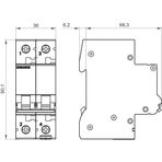 Siemens 5SL6201-7 6kA 2x1A NC Otomatik Sigorta