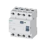 Siemens 5sv3345-6 4x125a 30ma Kaçak Akım Koruma Rölesi