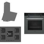 Siemens & Ferre HB514FBH2T- SS038 - D088 Gri 3'lü Ankastre Set