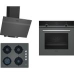 Siemens HB514FBH2T - EO6C9PO00 - LC64KPJ70T Gri 3'lü Ankastre Set