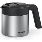 Siemens Termos kahve demliği TZ40001, doğrudan kahve otomatından demleme, sıcak tutma fonksiyonu, sürgülü kapak, kolay temizlenir, EQ500, EQ700, EQ6 plus ve EQ900 için mükemmel, 1 l, paslanmaz çelik