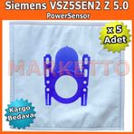 Siemens VSZ5SEN2 Z 5.0 Powersensor Bez 5 Adet Uyumlu Süpürge Toz Torba