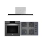 Siemens Yeni HJ852GYN0T EO7C8PP300(67 Cm) Ocak LC67BBK00T Gri Ankastre Set