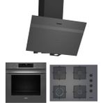 Siemens Yeni HU736AEN0T EO7C8PP300(67 Cm) Ocak LC64KPJ70T Gri Ankastre Set