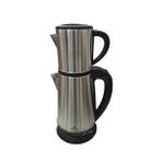 Siena SN-1004 Çelik Çay Makinesi Demlik 0.8 Lt Alt Demlik (Suluk) 1.8 Lt - İnox (Gri)