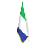 Sierra Leone Bayrağı - Ofis-Makam-Toplantı Odaları - Saçaklı Makam Bayrağı