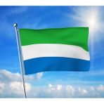Sierra Leone Bayrağı Premium Raşel Kumaş 100X150 cm