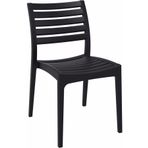 Siesta Ares Plastik Contract Sandalye Siyah Mutfak Balkon Salon Bahçe Cafe