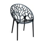 Siesta Crystal Bahçe Balkon Sandalye Bahçe Mobilyası Siyah Transparan 052Crystl