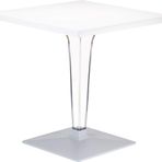 Siesta Ice 70x70 cm Kare Bahçe Masası Mobilyası