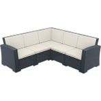 Siesta Rattan Monaco Köşe Koltuk Koyu Gri