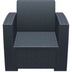 Siesta Rattan Monaco Koyu Gri Tekli Koltuk