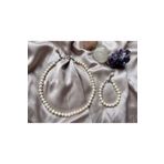 ŞİFA SHOP Gerçek Inci Doğal Kültür Incisi Kolye Bileklik Set 7-8 Mm 003inciset