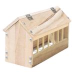 Sıfır İsraf Bıldırcın Yemliği - Ördek Yemliği - Kalın Ahşap Ev Şekilli Tavuk Ördek Kuş