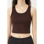 Sıfır Kol Crop Tişört (Bordo)