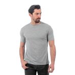 Sıfır Yaka Tişört, Gri (112e630) Bisiklet Yaka Tshirt, T-shirt