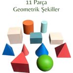 SIFIR312 11 Parça Geometrik Şekiller Eğitici Geometrik Şekiller İlkokul ve Okul Öncesi Eğitici Matematik Seti
