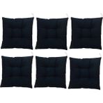 Sıfır312 40X40 Tabure Minderi - Puf Minder 6 Adet - 40 x 40 cm - Siyah