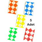 Sıfır312 5 Adet Magic Snake Rubik Şekilden Şekle Giren Sihirli Yılan Zeka Küpü Oyuncak