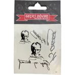 Sıfır312 Atatürk Imzalı ve Atatürk Siluetli Geçici Dövme - Atatürk'lü Geçici Dövme
