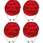 Sıfır312 Yuvarlak Tabure Minderi - Puf Minder 4 Adet - 40 cm Çapında - Renkli
