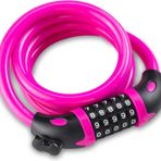 Şifreli Bisiklet Scooter Kilidi 5 Haneli Kod Şifreli Motosiklet Kiliti Pvc Paslanmaz PEMBE