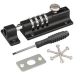 Şifreli kilitli kapı kilidi, [hava şartlarına dayanıklı] Spopal 120 mm 4 haneli kombinasyon kilit kilidi, düz kapılar için kapı sürgüsü, çinko alaşım, kulübe, bahçe, dolaplar, ev, okul için
