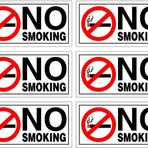 Sıgara İçilmez Araba Sticker Etiket 9CM 6 Adet