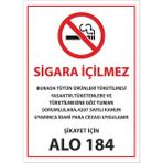 Sigara Içilmez Uyarı Levhası Pvc Kaplı A4