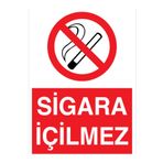 Sigara İçilmez Uyarı Tabelası - 50x70 Alüminyum Kompozit Panel - SİG34