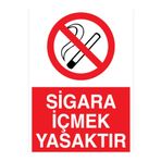 Sigara İçmek Yasaktır Uyarı Tabelası - 50x70 Alüminyum Kompozit Panel - SİG35