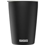 SIGG Neso Cup Black termos kupa (0,3 l), zararlı madde içermeyen ve yalıtımlı kahve kupası, Coffee to go kupa, 18/8 paslanmaz çelik, seramik Pure Ceram kaplamalı