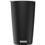 SIGG Neso Cup Black termos kupa (0,4 L), zararlı madde içermeyen ve yalıtımlı kahve kupası, 18/8 paslanmaz çelik, seramik Pure Ceram kaplamalı